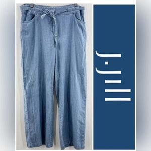 J. Jill Denim Lightweight Loose Fit Cotton Tencel Ankle Pants Size 14 P